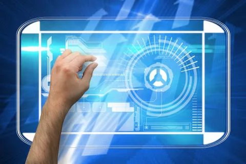 Composite image of hand presenting Ilustração Stock