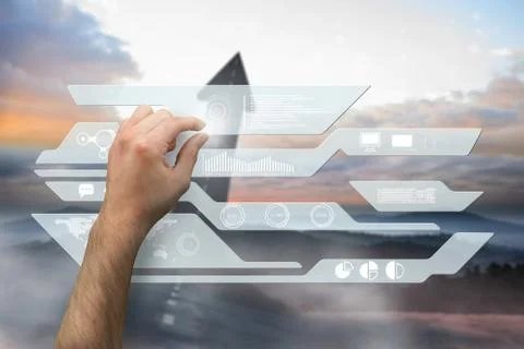 Composite image of hand presenting Stock Illustration