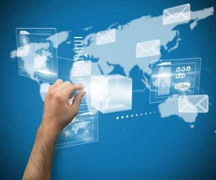 Composite image of hand presenting Ilustração Stock