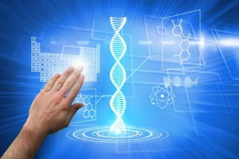Composite image of hand presenting Stock Illustration