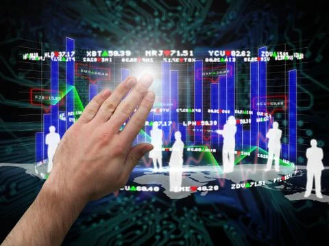 Composite image of hand presenting Stock Illustration