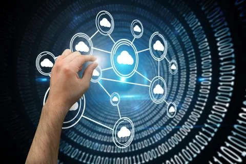 Composite image of hand presenting Stock Illustration