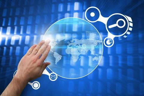 Composite image of hand presenting Stockillustratie