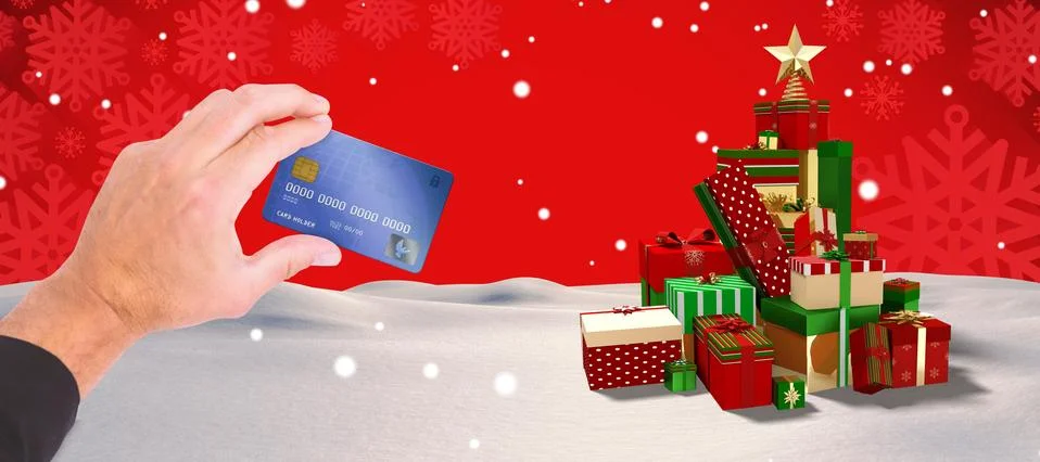 Composite image of hand presenting 스톡 사진