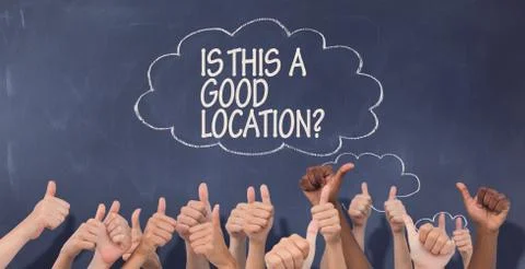 Composite image of hands giving thumbs up Fotos Stock