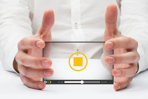Composite image of hands holding 3d Foto stock