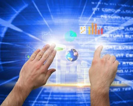 Composite image of hands pointing and presenting 스톡 사진