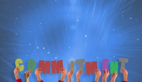 Composite image of hands showing commitment Stock Illustration