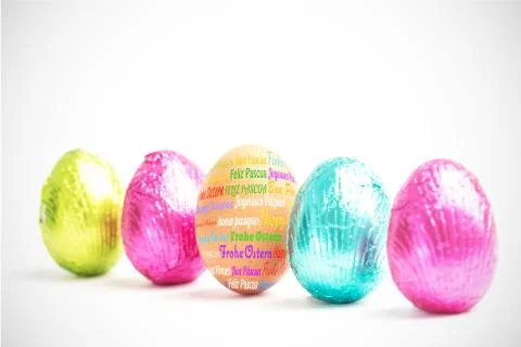 Composite image of happy easter in different languages Stock Illustration