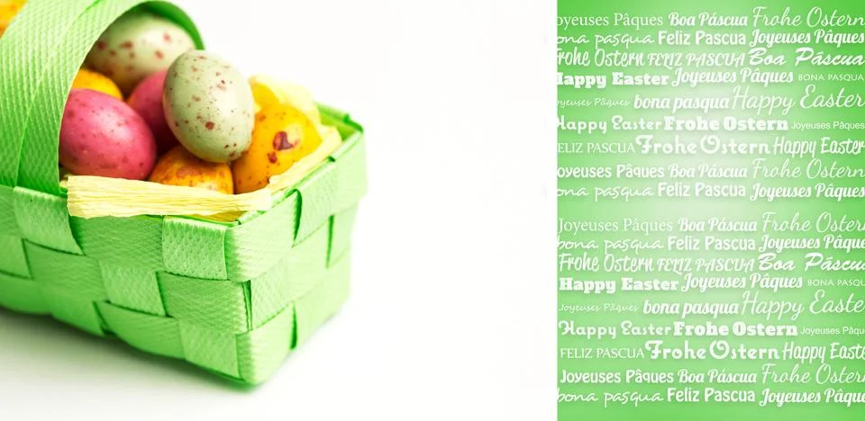 Composite image of happy easter in different languages Illustrazione stock