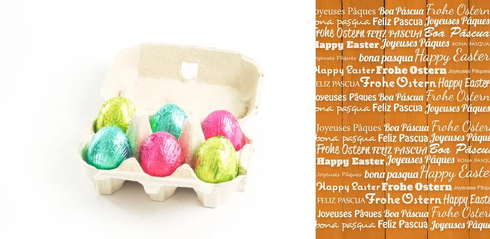Composite image of happy easter in different languages Stock Illustration
