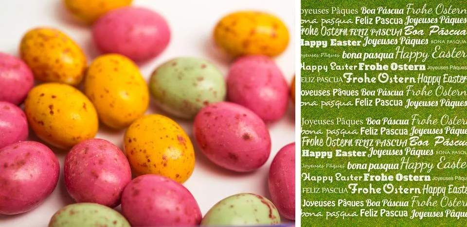 Composite image of happy easter in different languages Stock Illustration