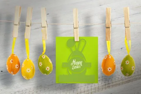Composite image of happy easter graphic Stock Illustration
