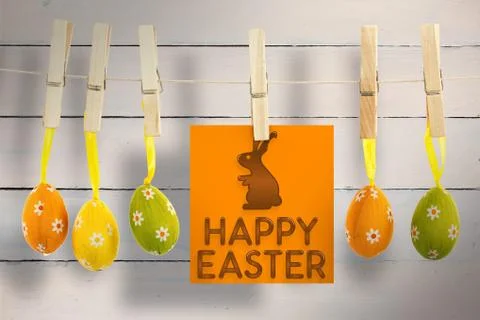 Composite image of happy easter graphic Stock Illustration