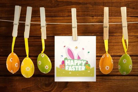 Composite image of happy easter graphic Stock Illustration
