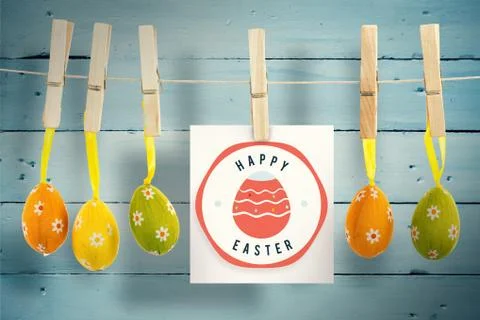 Composite image of happy easter graphic Stock Illustration