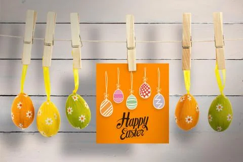 Composite image of happy easter graphic Stock Illustration