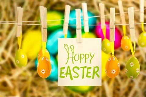 Composite image of happy easter graphic Stock Illustration