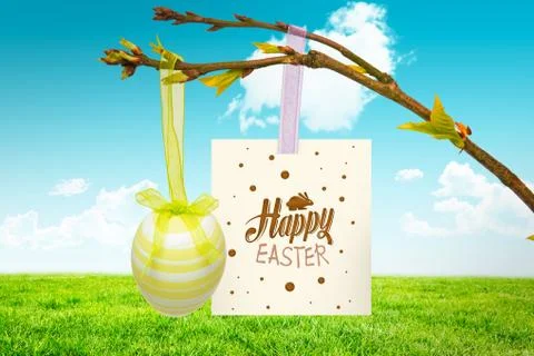 Composite image of happy easter graphic Stock Illustration