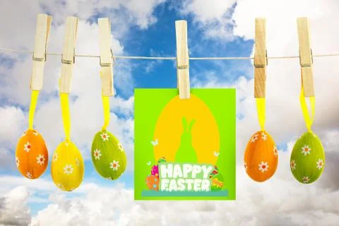 Composite image of happy easter graphic Stock Illustration
