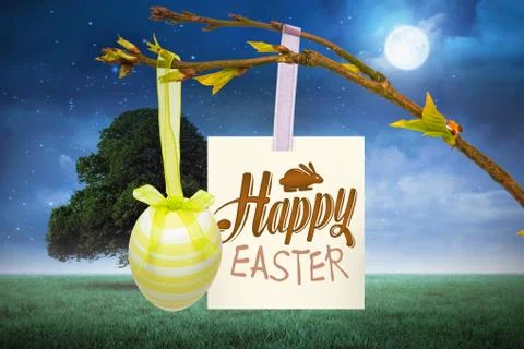 Composite image of happy easter graphic Stock Illustration