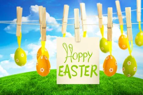 Composite image of happy easter graphic Stock Illustration