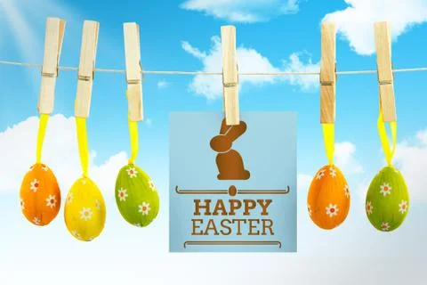Composite image of happy easter graphic Stock Illustration
