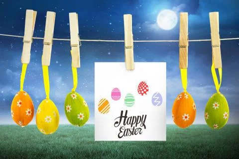 Composite image of happy easter graphic Stock Illustration