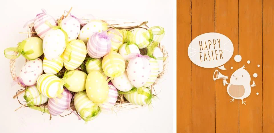 Composite image of happy easter graphic Illustrazione stock