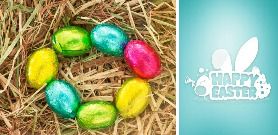 Composite image of happy easter graphic Stock Illustration