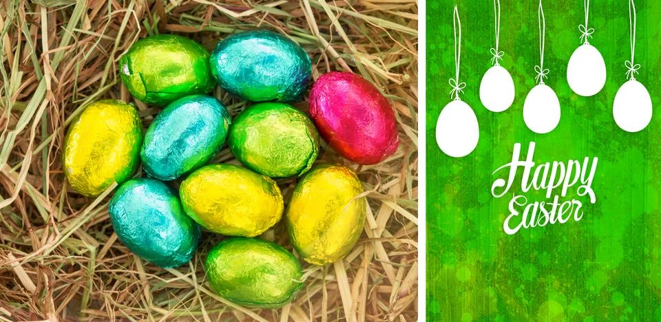 Composite image of happy easter graphic Stock Illustration
