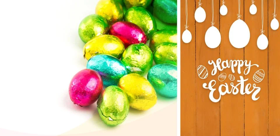 Composite image of happy easter graphic Stock Illustration