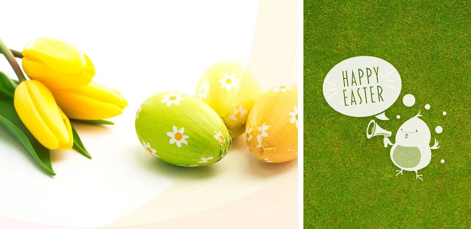 Composite image of happy easter graphic Stock Illustration