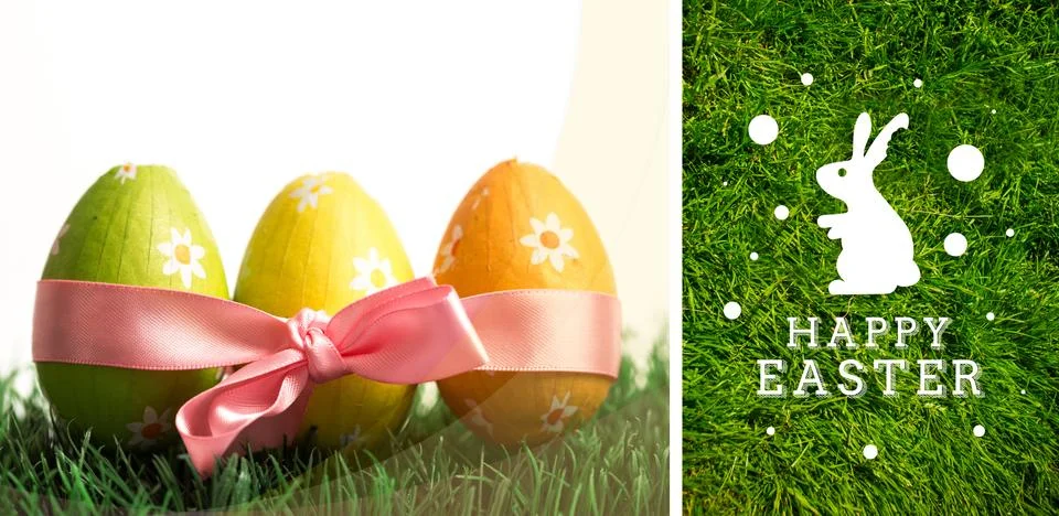 Composite image of happy easter graphic Illustrazione stock