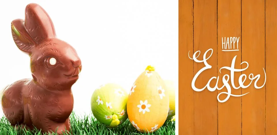 Composite image of happy easter graphic Stock Illustration