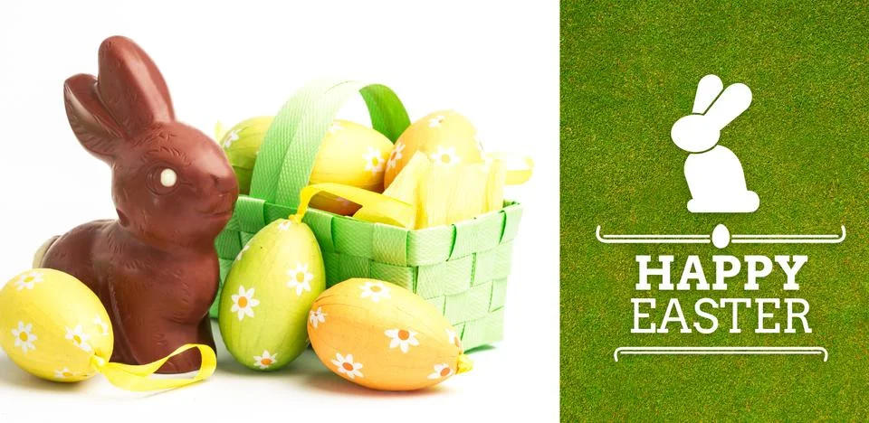 Composite image of happy easter graphic Stock Illustration