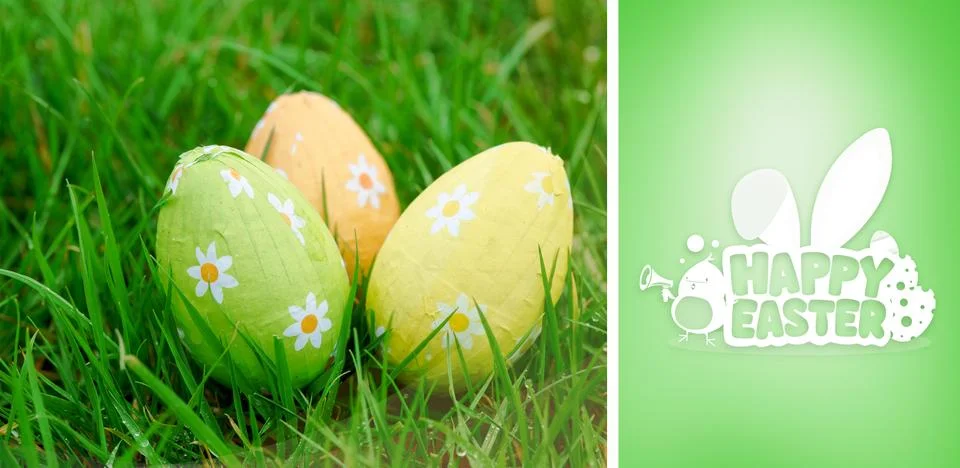 Composite image of happy easter graphic Stock Illustration