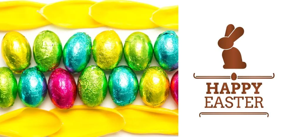 Composite image of happy easter graphic Stock Illustration