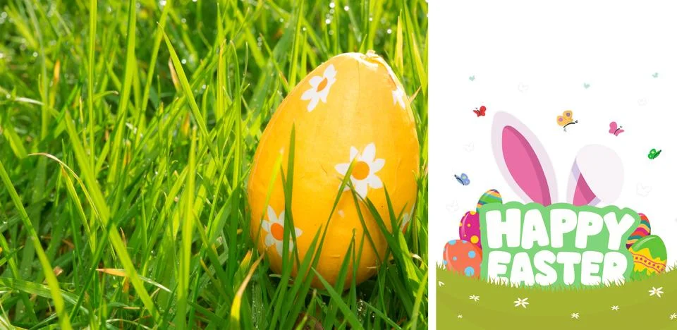 Composite image of happy easter graphic Stock Illustration