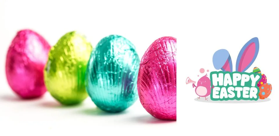 Composite image of happy easter graphic Stock Illustration