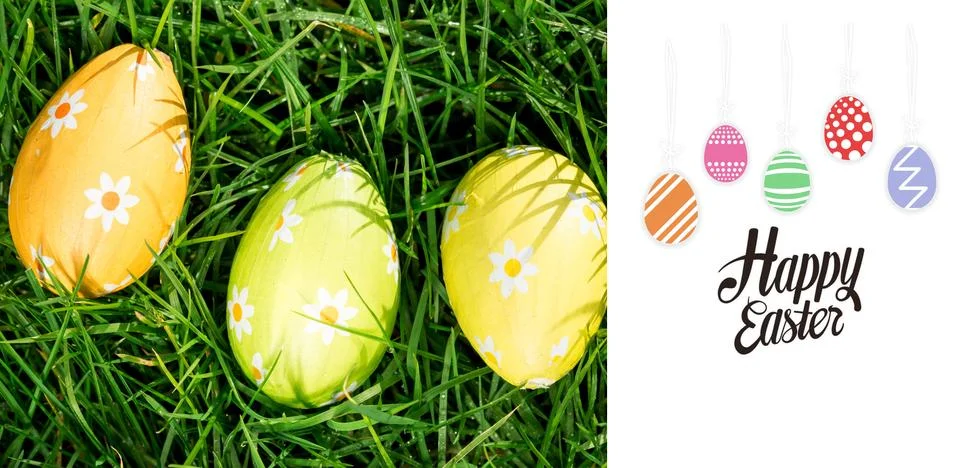 Composite image of happy easter graphic Stock Illustration