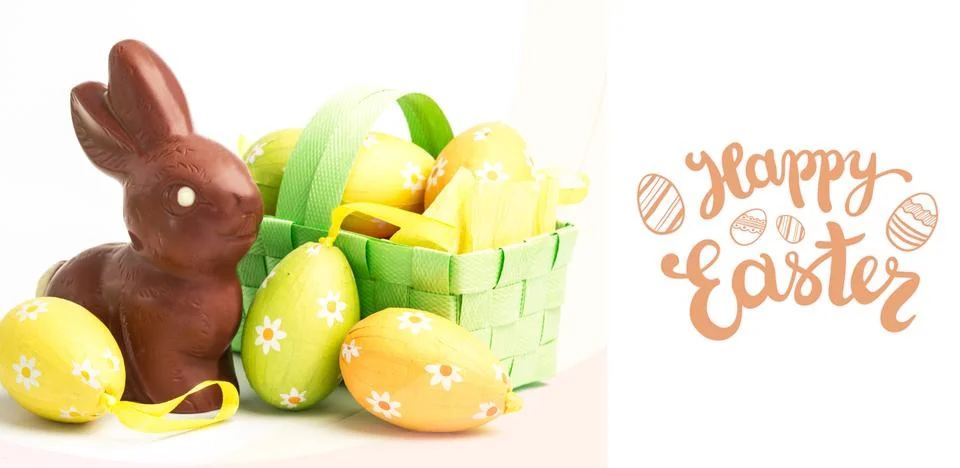Composite image of happy easter greeting Stock Illustration