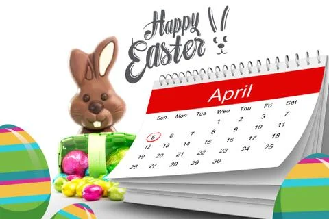 Composite image of happy easter Stock Illustration