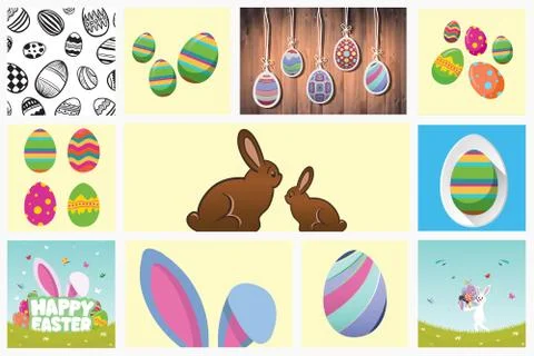 Composite image of happy easter Stock Illustration