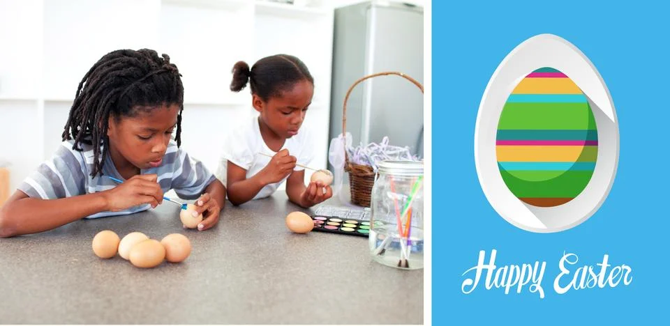 Composite image of happy easter Stock Illustration