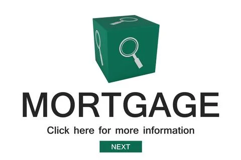 Composite image of icon with mortgage text Illustrazione stock
