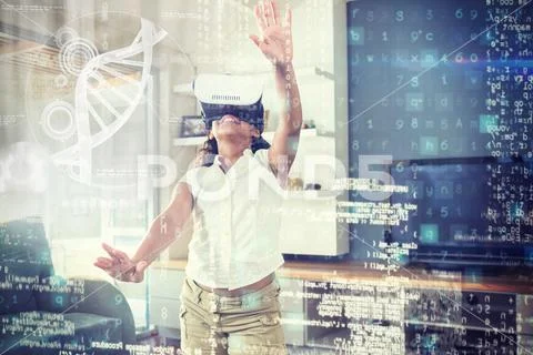 Composite image of illustration of dna Stock Photos