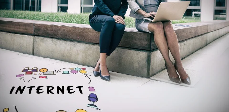 Composite image of illustration of internet Stock Photos