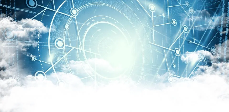 Composite image of illustration of virtual data Stock Illustration