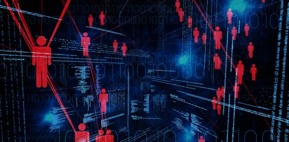 Composite image of illustration of virtual data Stock Illustration